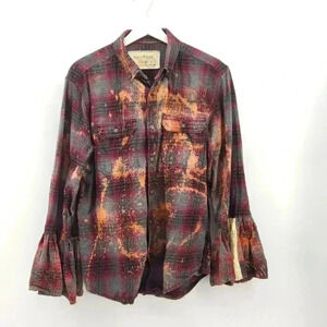 ANGRY  MINNOW VINTAGE Flared Sleeve Flannel- WILDEST
